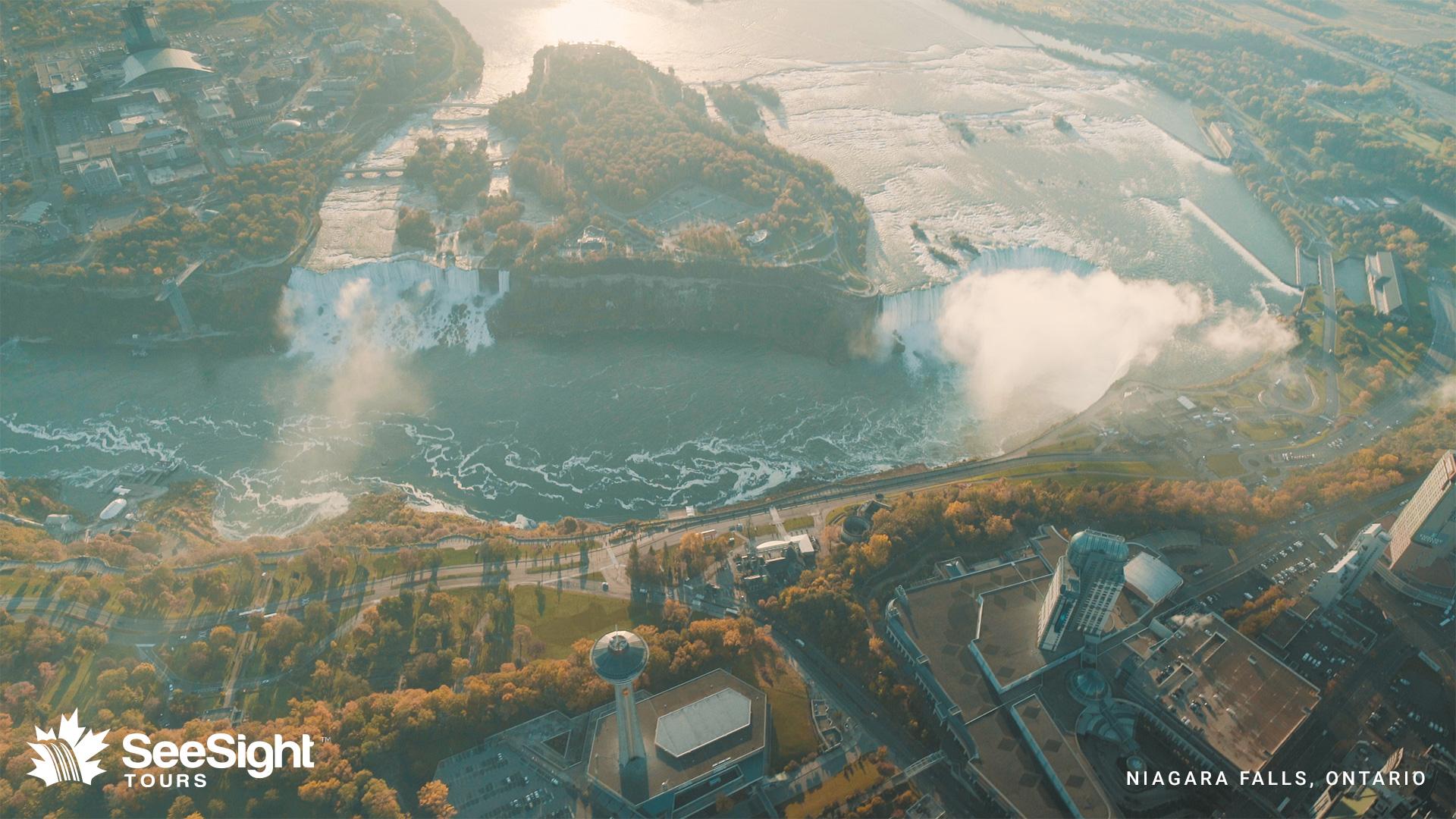 Niagara Helicopter View Zoom Background